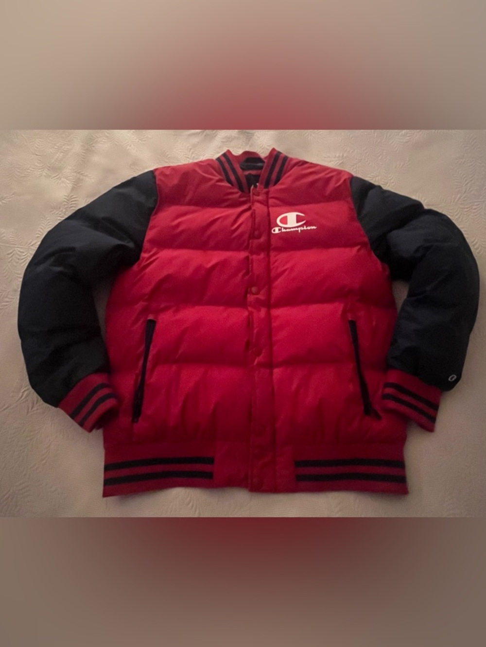 Champion men’s bomber puff for varsity jacket